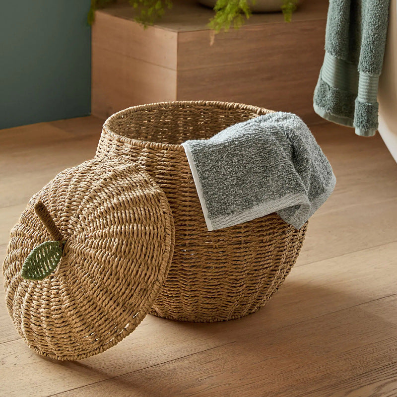 Fruit Shaped Woven Basket โ Apple and Pear Storage Box