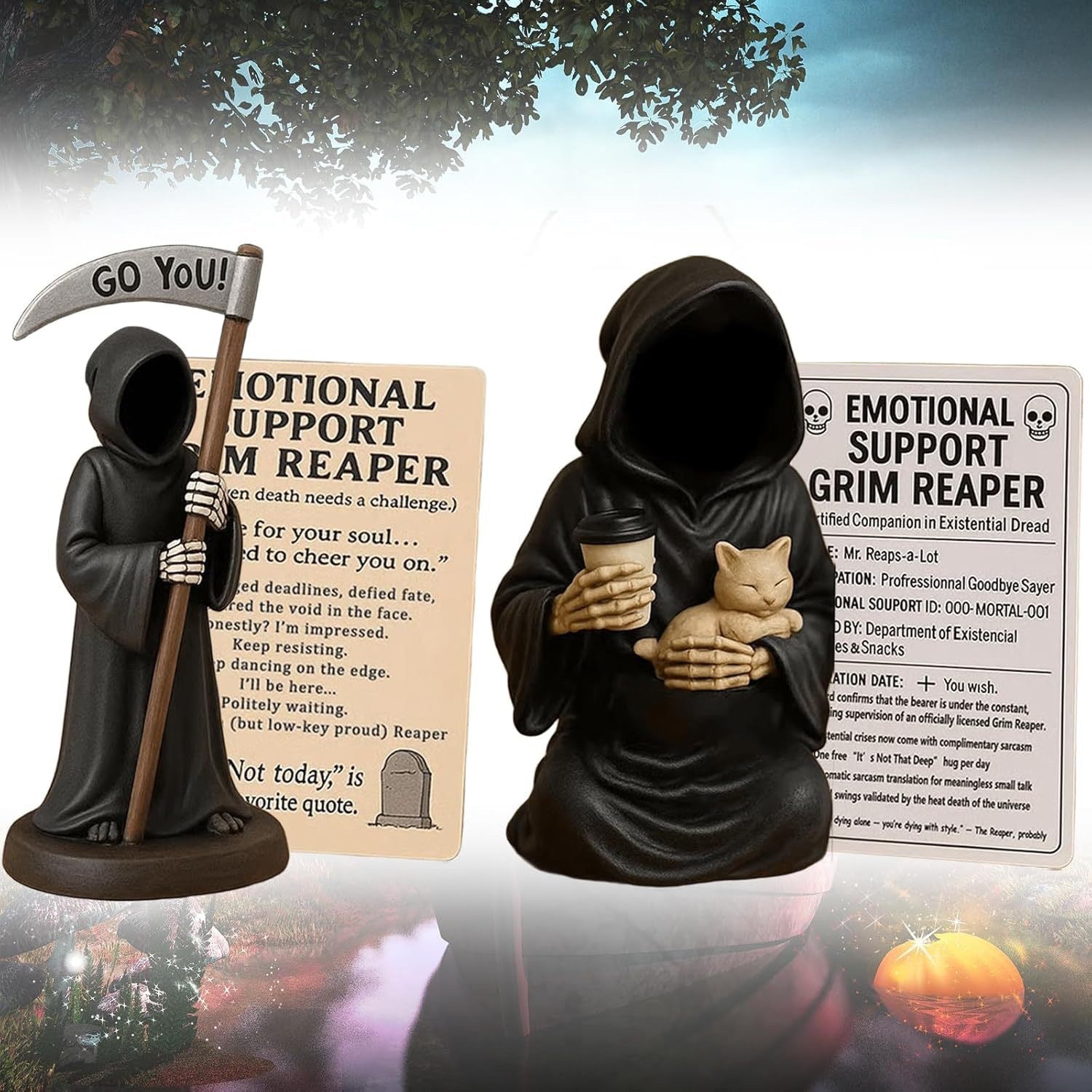 Figurine de soutien émotionnel Grim Reaper 