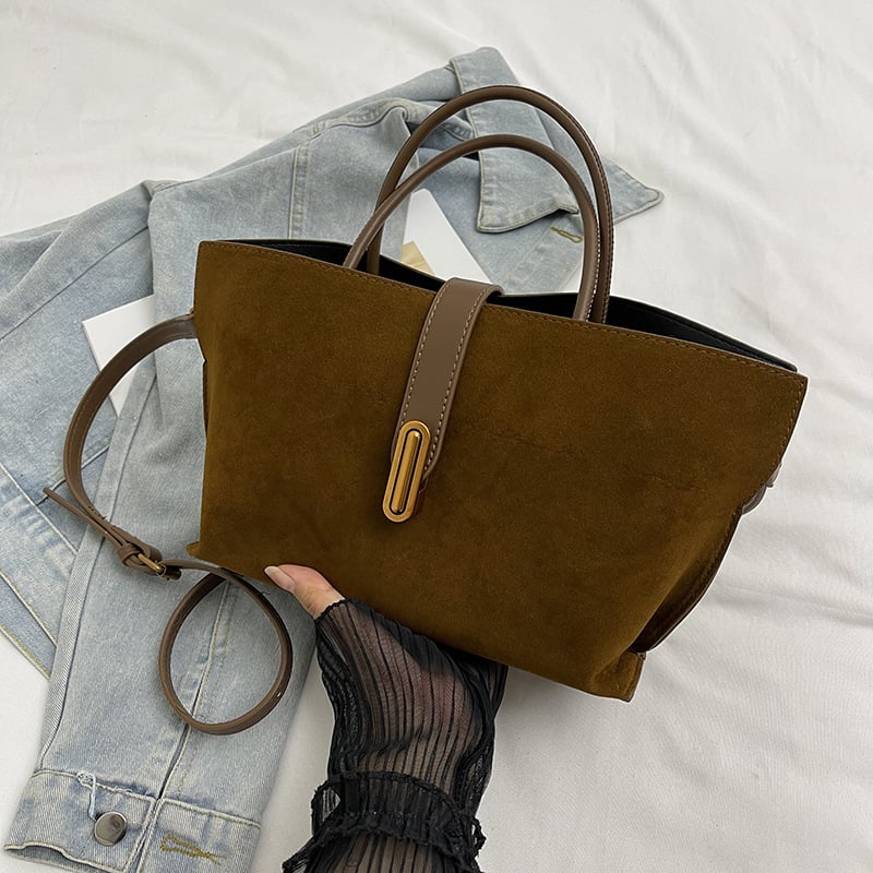 Women's Elegant Solid Color French Style Handbag