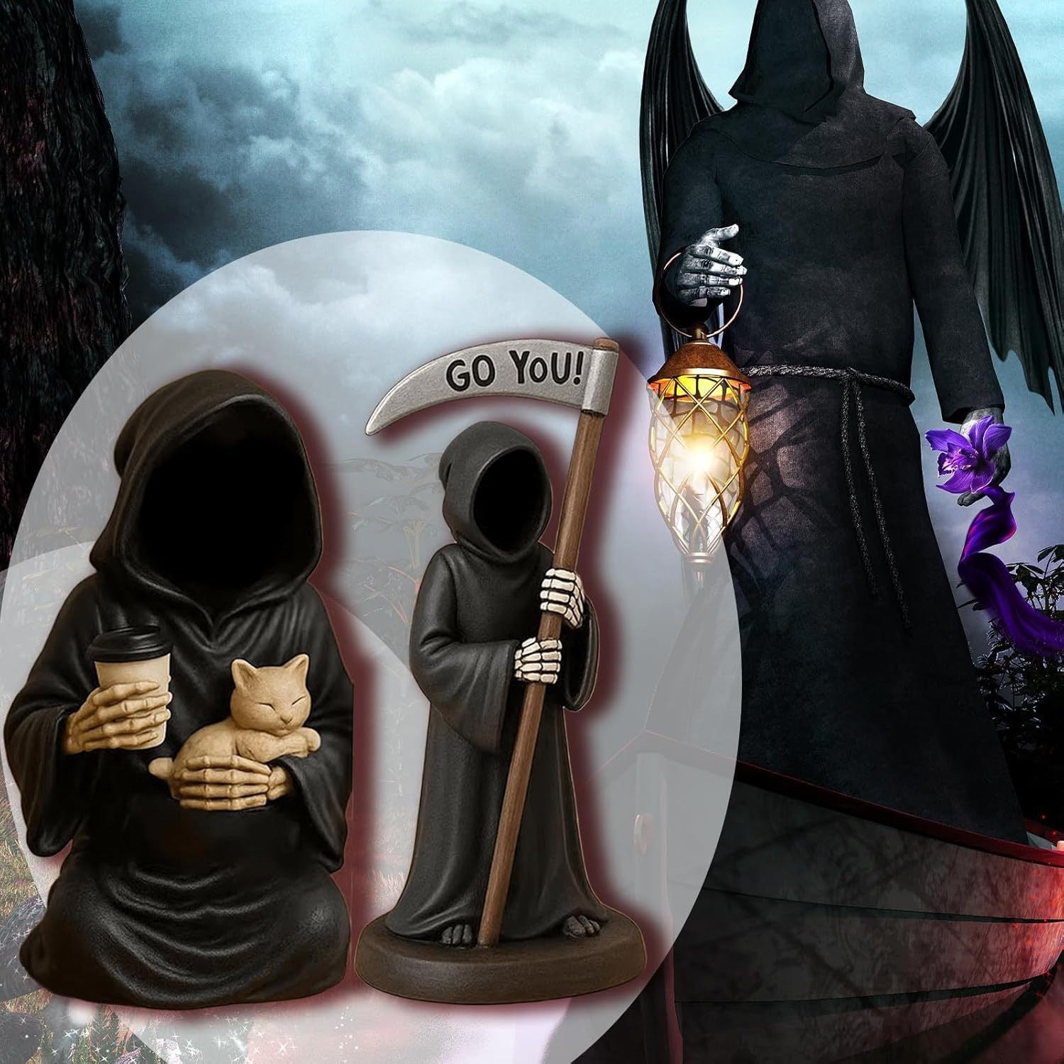 Figurine de soutien émotionnel Grim Reaper 
