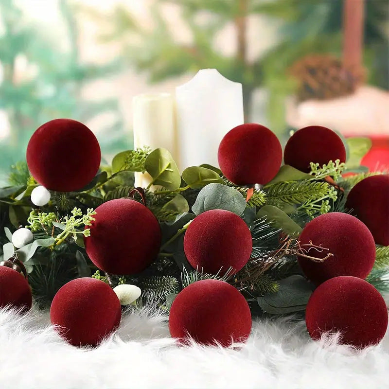 🎄Christmas Tree Ornaments Velvet Balls🎁