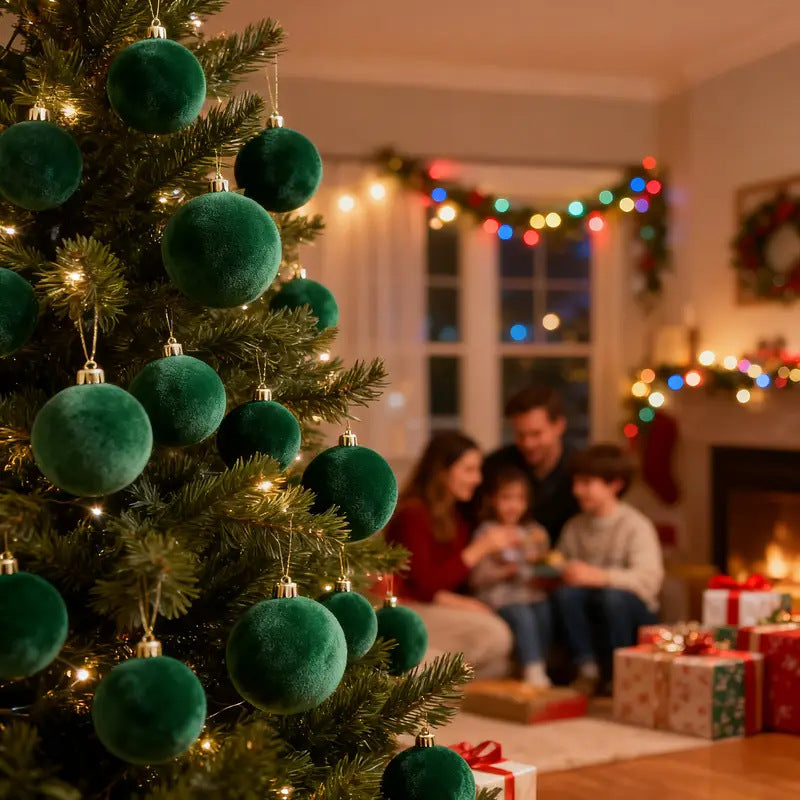 🎄Christmas Tree Ornaments Velvet Balls🎁
