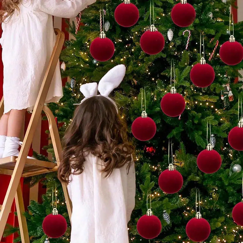 🎄Christmas Tree Ornaments Velvet Balls🎁