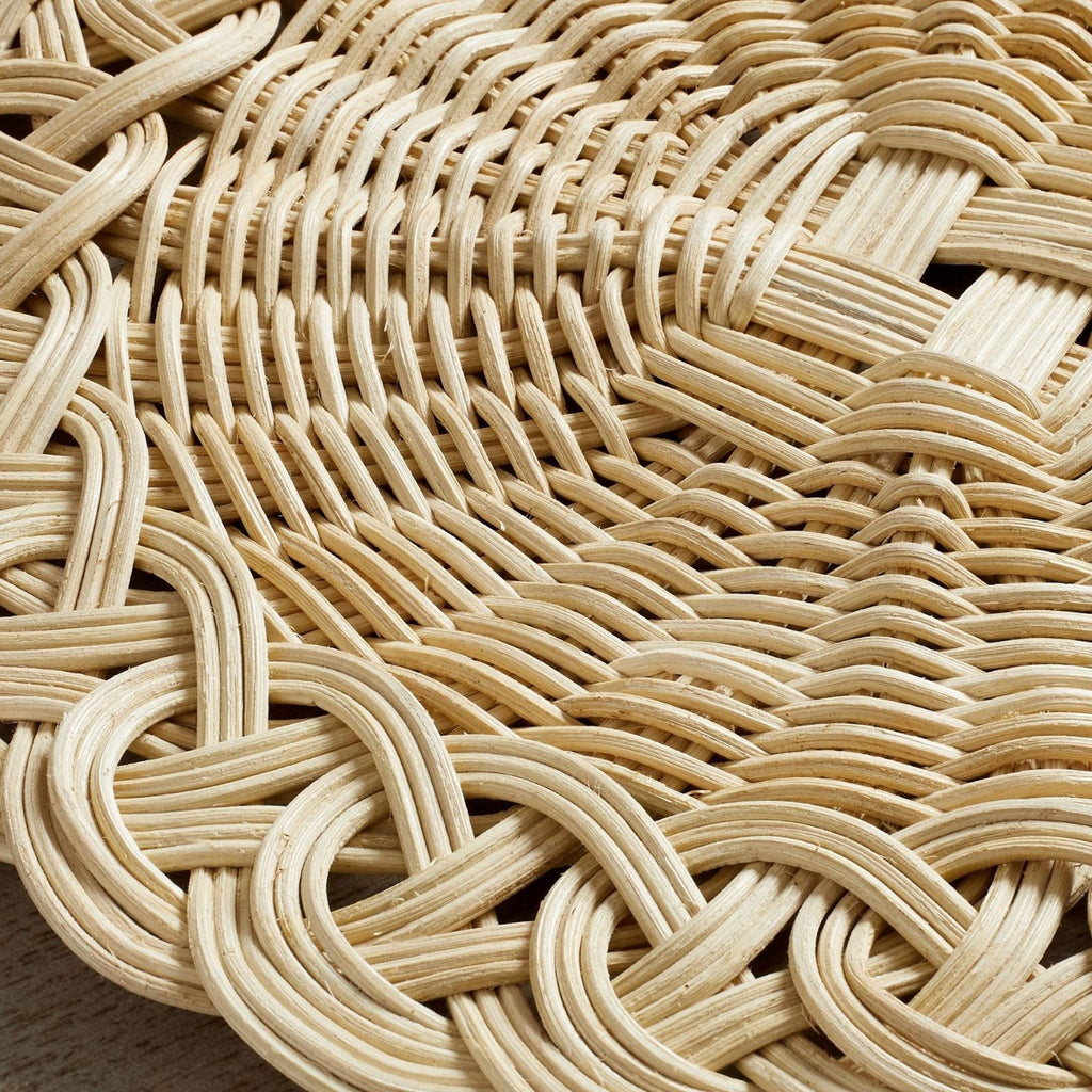 Set de table rond en rotin naturel fait main – Tapis de salle à manger antidérapant de style européen