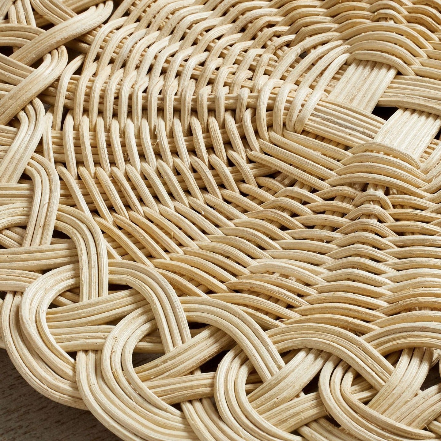 Set de table rond en rotin naturel fait main – Tapis de salle à manger antidérapant de style européen