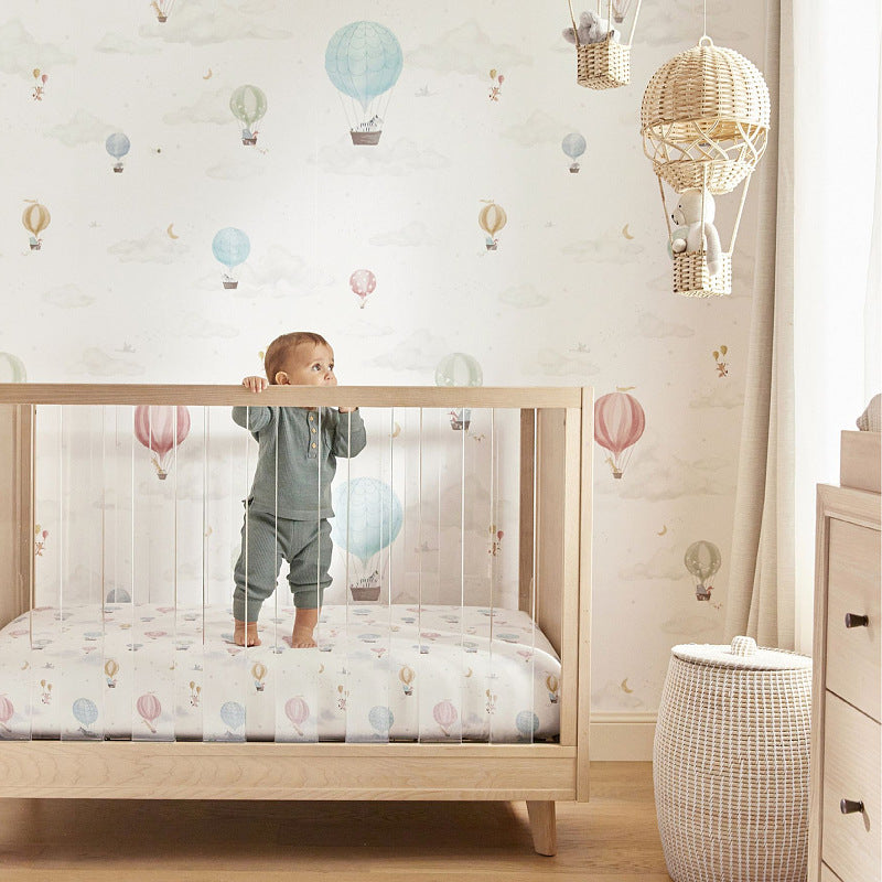 Woven Rattan Hot Air Balloon – Nordic Kids Room Wall Decor