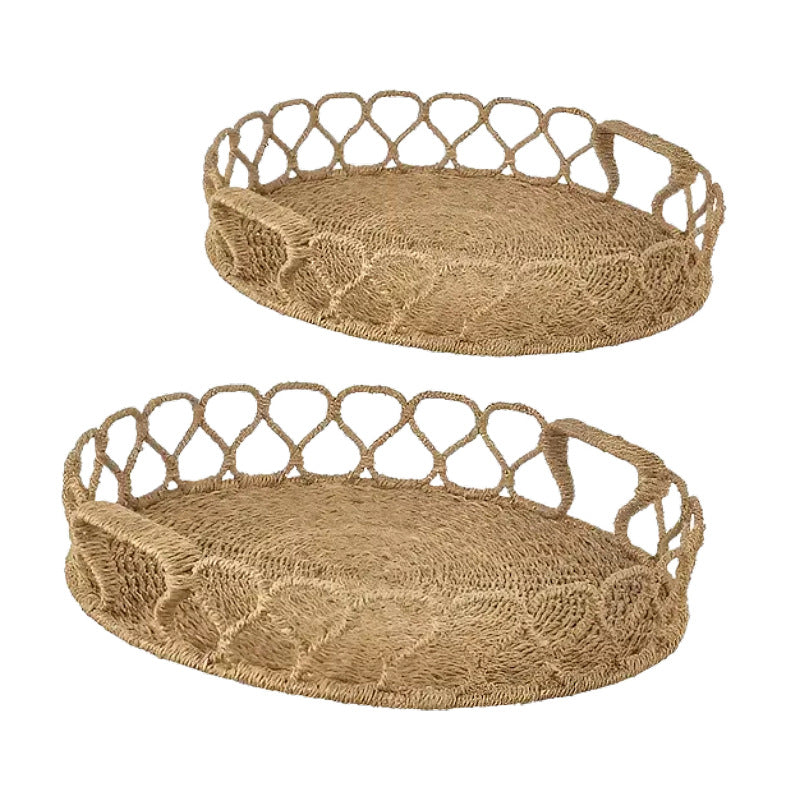 Seagrass Woven Storage Basket – Handmade Desktop Organizer for Home