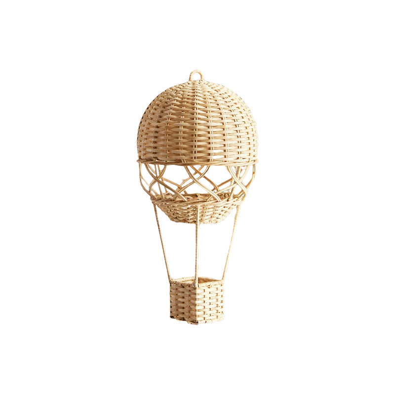 Woven Rattan Hot Air Balloon – Nordic Kids Room Wall Decor