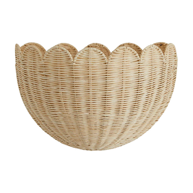 Handmade Rattan Wall Basket – Rustic Hanging Storage Decor