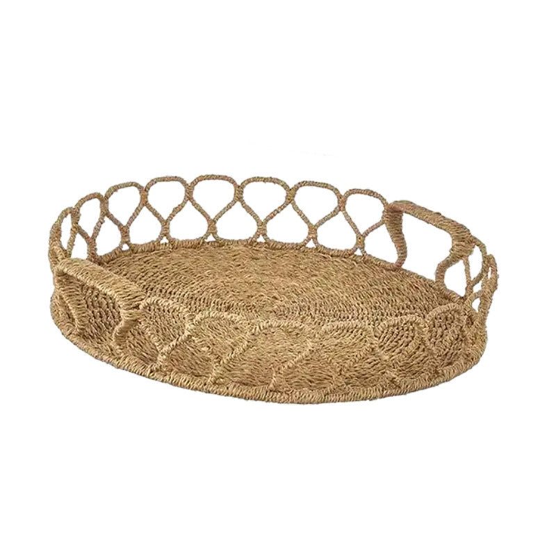 Seagrass Woven Storage Basket – Handmade Desktop Organizer for Home