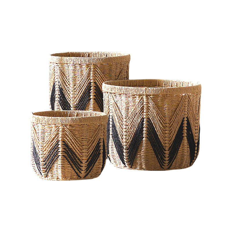Handmade Paper Woven Storage Basket – Nordic Style Bin