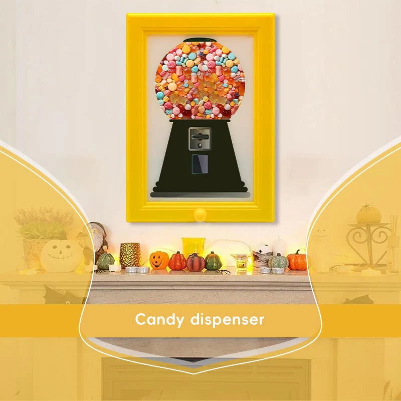 🍬Rare cadre vintage The Handy Candy - Art de la machine à bonbons suspendue🔥