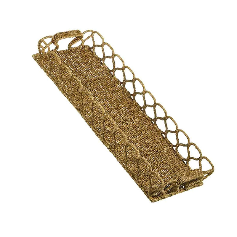 Seagrass Woven Storage Basket – Handmade Desktop Organizer for Home
