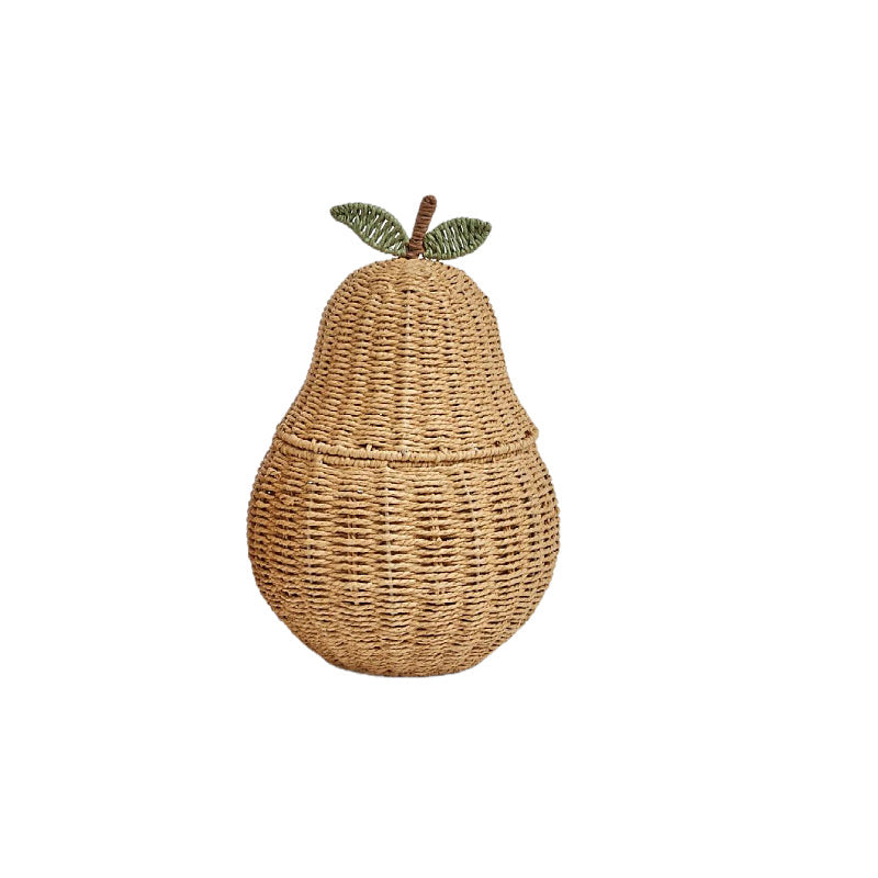Fruit Shaped Woven Basket – Apple and Pear Storage Box