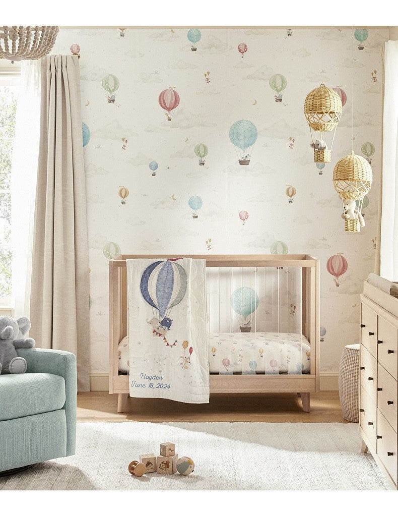 Woven Rattan Hot Air Balloon – Nordic Kids Room Wall Decor