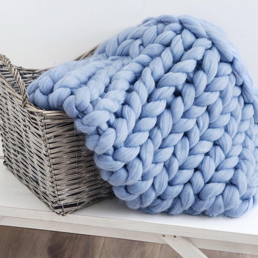 Couverture en tricot épais 