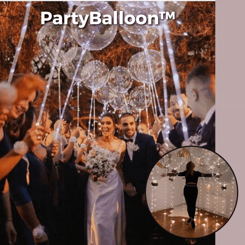 5+5 GRATUIT | PartyBalloon | Ballons LED réutilisables 