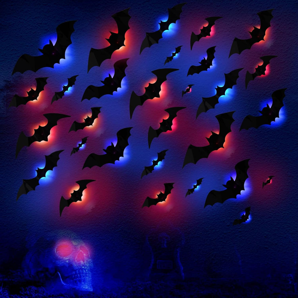 🎁Décoration LED 3D en forme de chauve-souris 