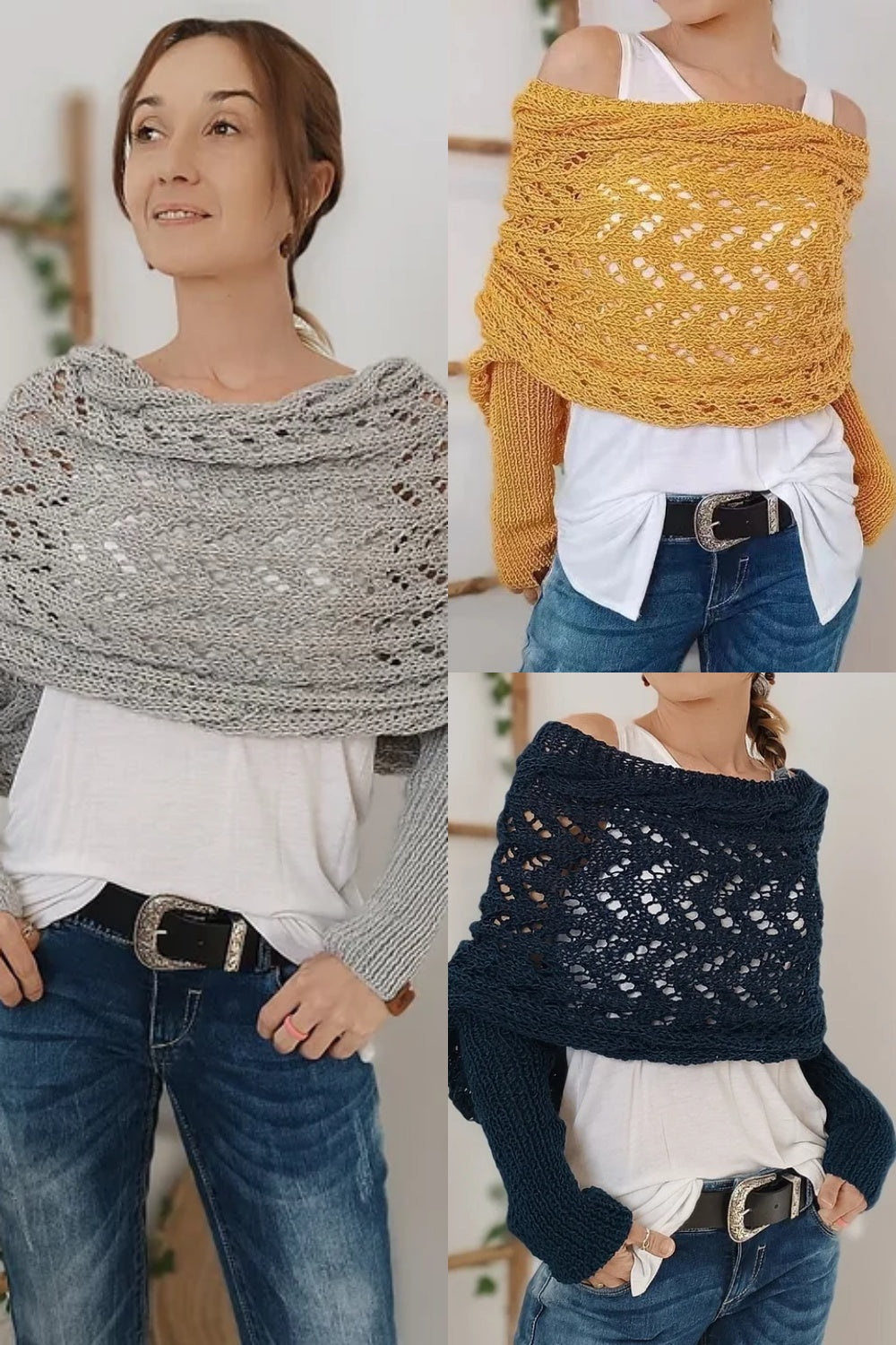 Boléros tricotés pour femmes 