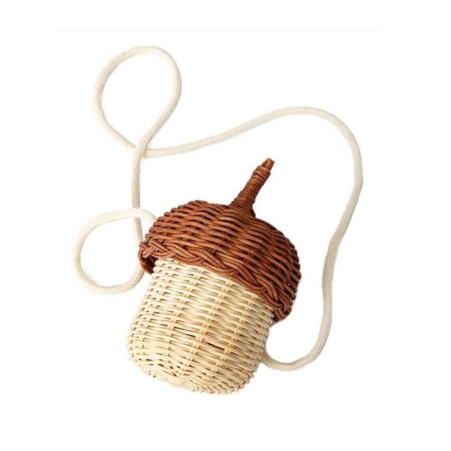 Paniers de rangement en rotin faits à la main, en forme de champignons et de glands