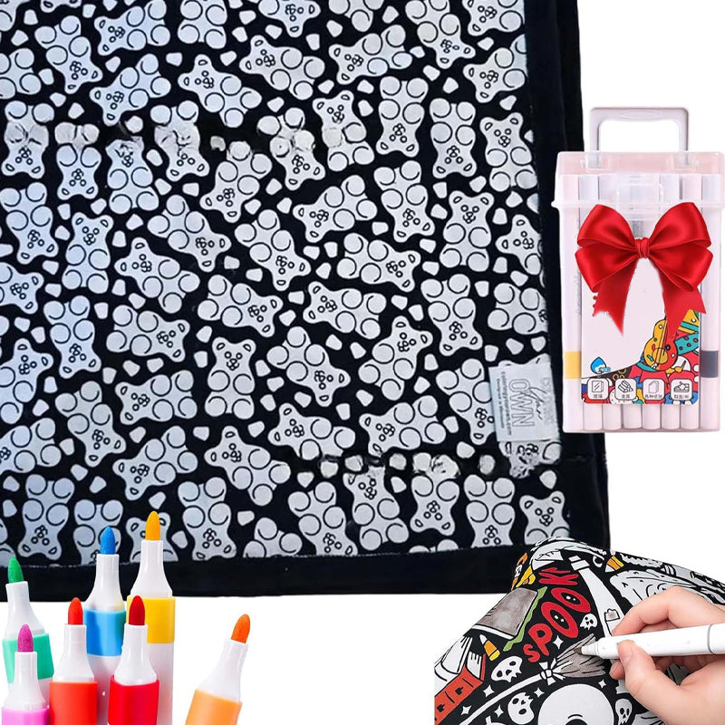 🔥 DIY Coloring Blanket with Markers💖Unique items💖