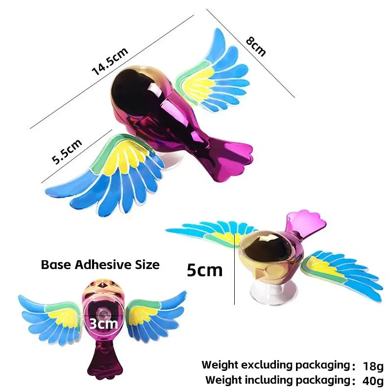 Wind-Powered Flying Bird – Car Mirror Ornament That Flaps While You Drive 🚗💨