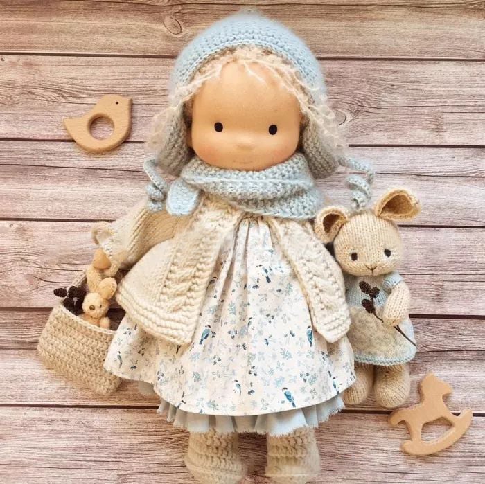 🎁🎁Le meilleur cadeau pour les enfants - Poupée Waldorf faite main👧 (Achetez-en 2, livraison gratuite) 