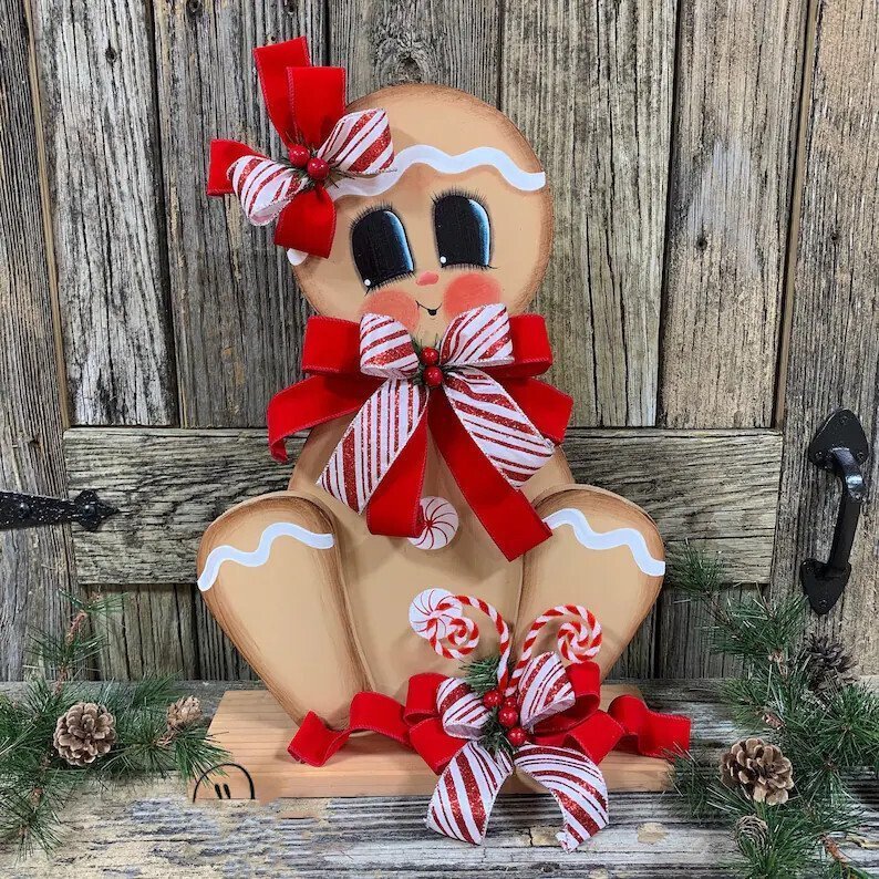 🎄Décoration de Noël en bois🎄[Base incluse] 