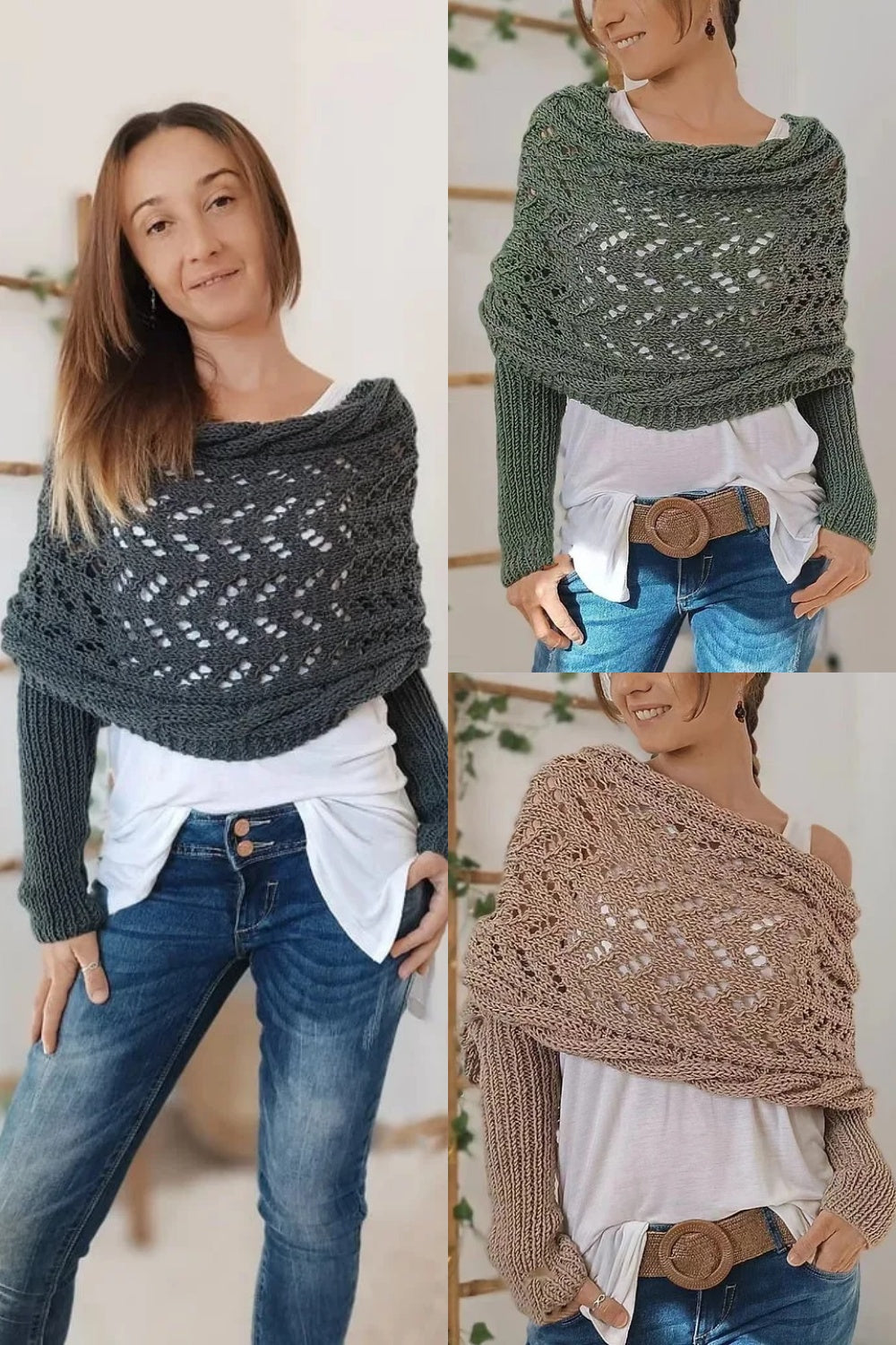 Boléros tricotés pour femmes 