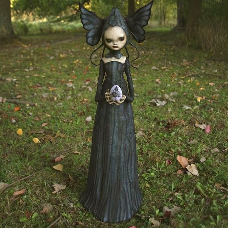 Décoration de jardin d'Halloween en résine représentant une sorcière cauchemardesque 