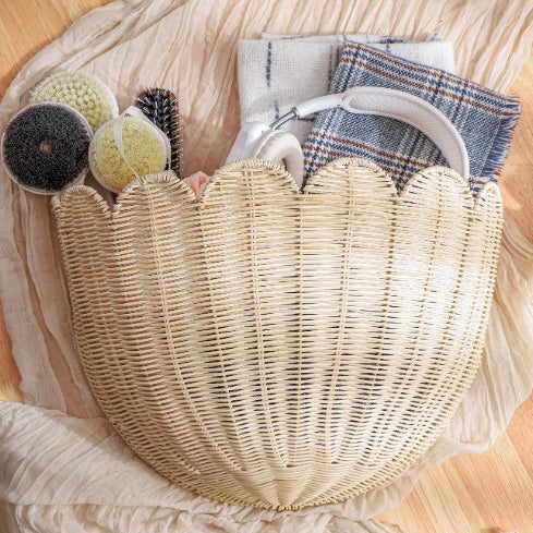 Handmade Rattan Wall Basket – Rustic Hanging Storage Decor