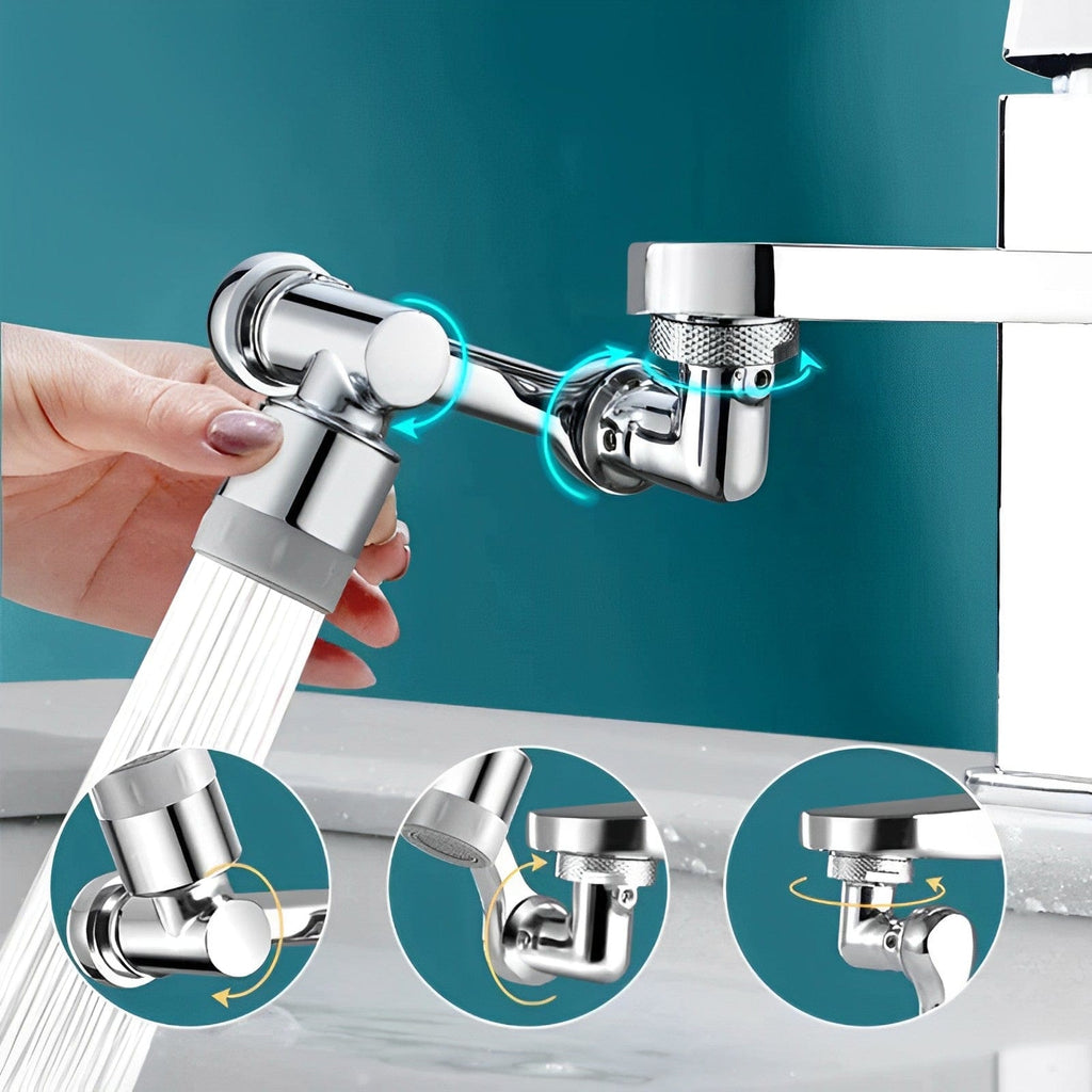 Rallonge de robinet rotative pour un nettoyage facile
