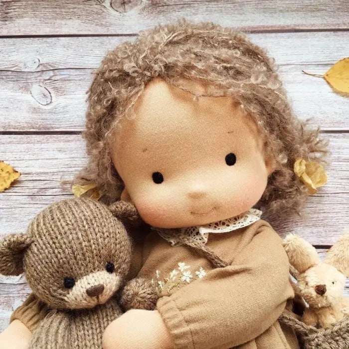 🎁🎁Le meilleur cadeau pour les enfants - Poupée Waldorf faite main👧 (Achetez-en 2, livraison gratuite) 