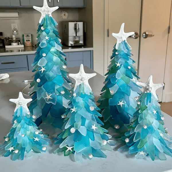 Soldes - 49 % de réduction 🎄Sapin de Noël en verre de mer 