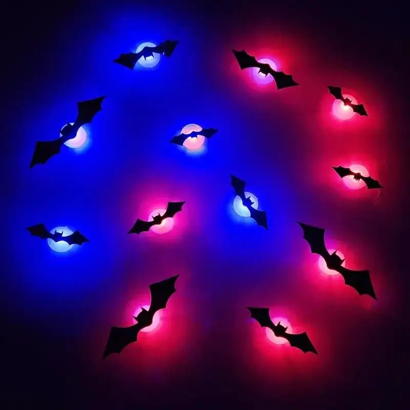 🎁Décoration LED 3D en forme de chauve-souris 