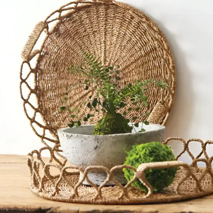 Seagrass Woven Storage Basket – Handmade Desktop Organizer for Home