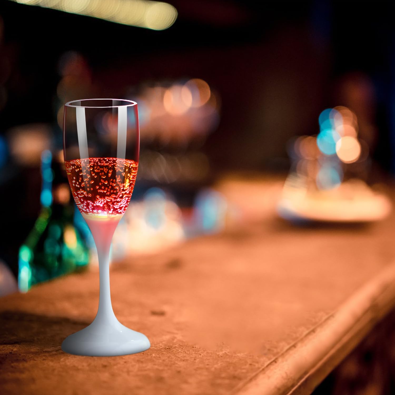 Verres à vin et à champagne lumineux à LED 