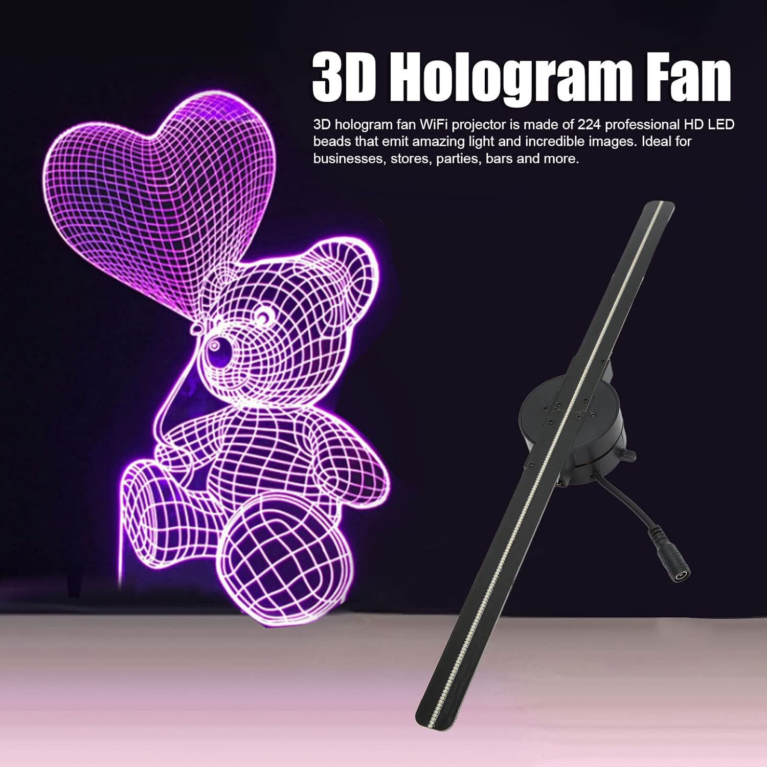 🎄3D Hologram LED Fan Projector ✨✨Free shipping