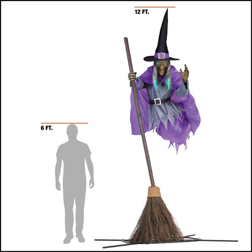Soldes d'Halloween à 50 % de réduction 🔥 - Sorcière volante de 3,6 m 