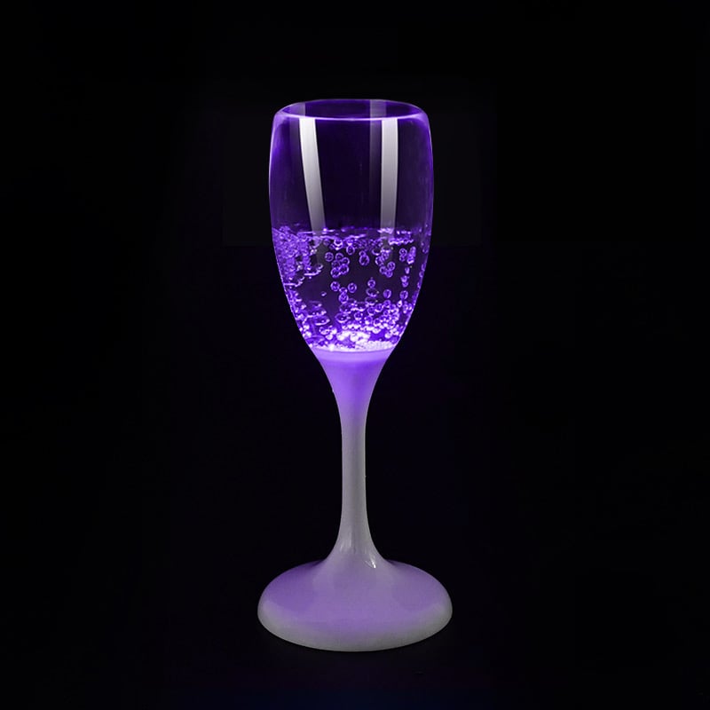 Verres à vin et à champagne lumineux à LED 