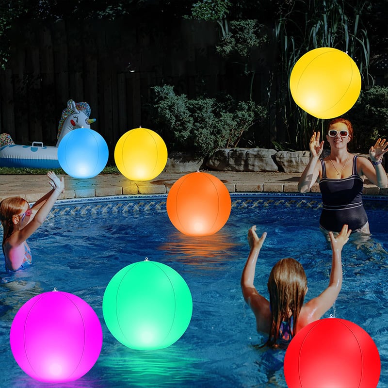 ballons de plage lumineux à LED 16 couleurs 