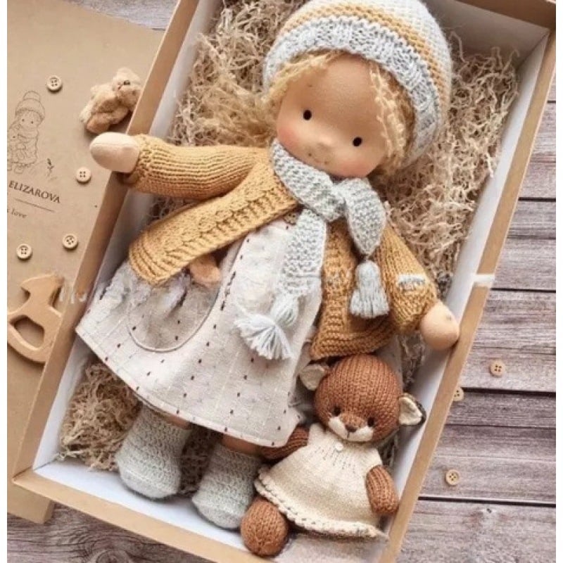 🎁🎁Le meilleur cadeau pour les enfants - Poupée Waldorf faite main👧 (Achetez-en 2, livraison gratuite) 