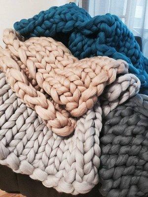 Couverture en tricot épais 