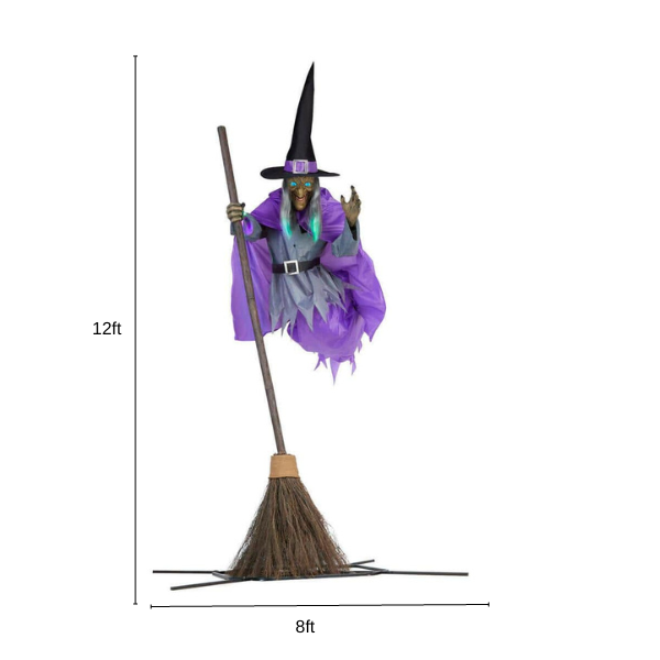 Soldes d'Halloween à 50 % de réduction 🔥 - Sorcière volante de 3,6 m 