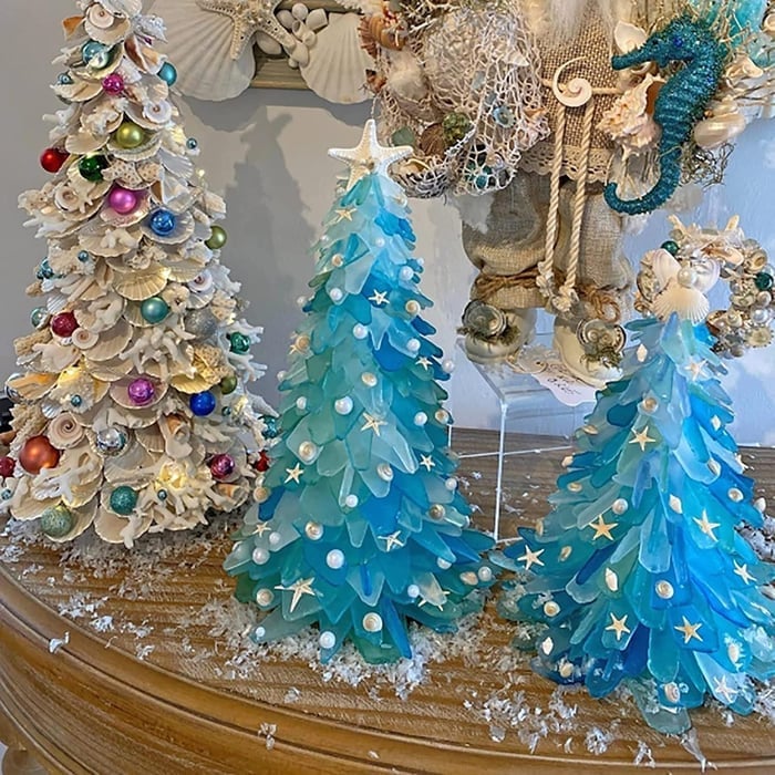 Soldes - 49 % de réduction 🎄Sapin de Noël en verre de mer 