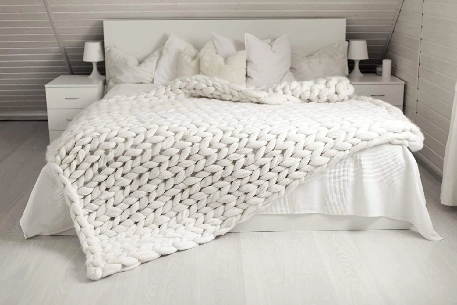 Couverture en tricot épais 