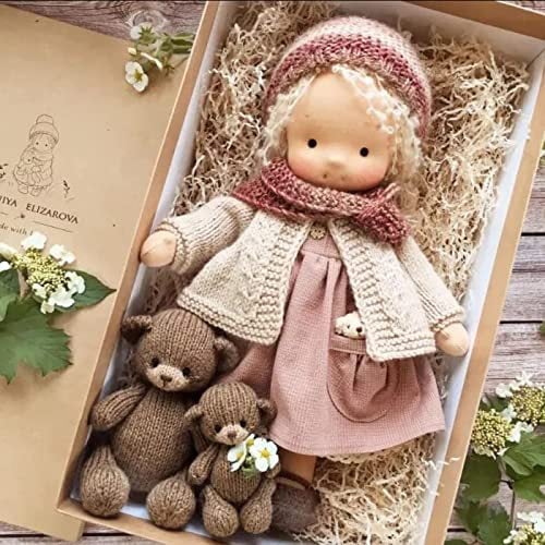 🎁🎁Le meilleur cadeau pour les enfants - Poupée Waldorf faite main👧 (Achetez-en 2, livraison gratuite) 