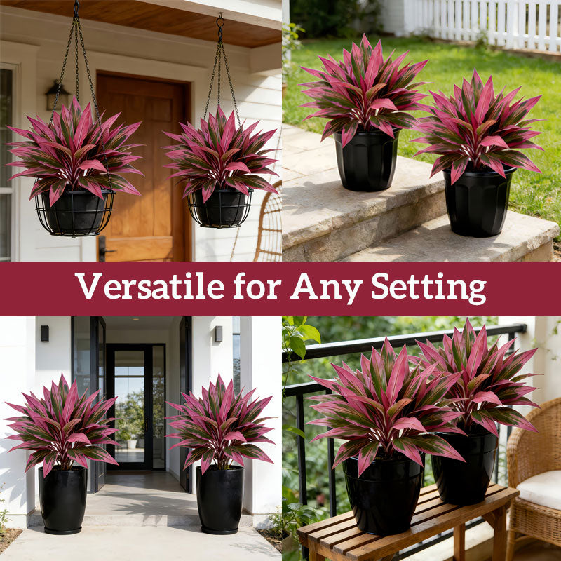 🏡🌿Artificial Red Cordyline Ti Plant – No-Fuss Year-Round Vibrant Foliage!