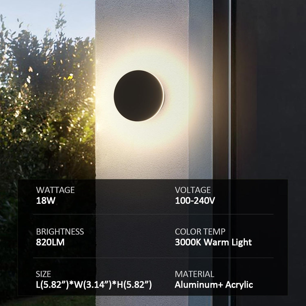 Minimalist Round LED Wall Sconce