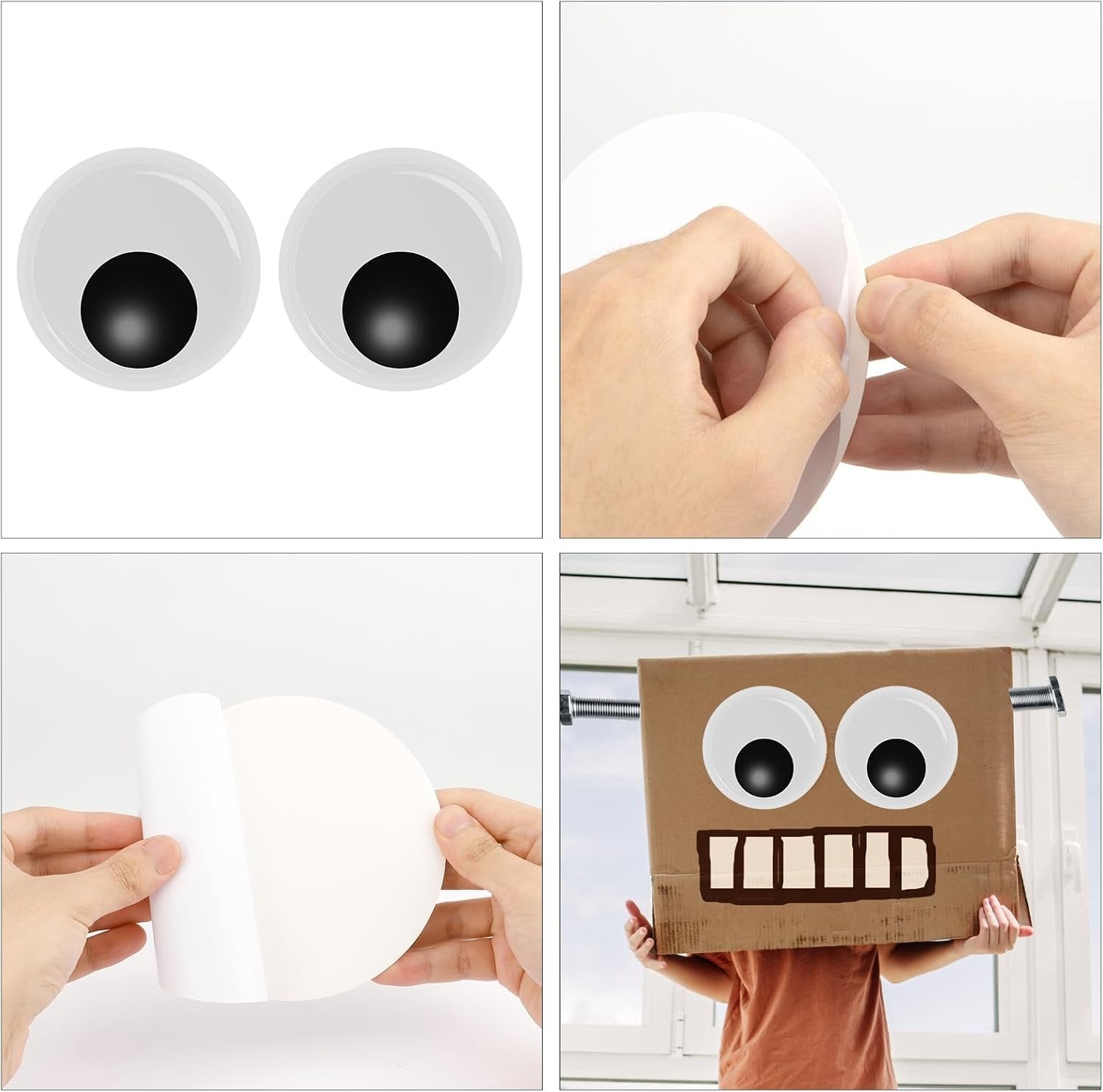 🔥Yeux mobiles géants avec autocollants 